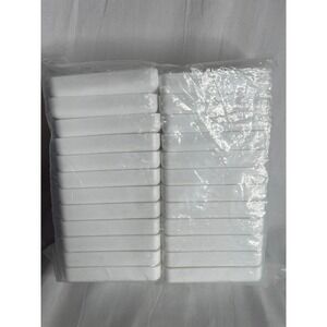 TonGass 24 Pack White Plastic Square Appetizer Dipping Sauce Plates 3.5 Inch